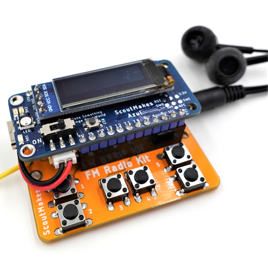 ScoutMakes FM radio kit with Bluetooth control