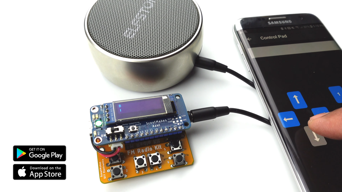 ScoutMakes FM radio kit with Bluetooth control
